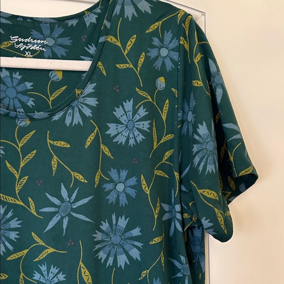 Gudrun Sjöden Forest Green Floral Midi Dress - Picture 3 of 8